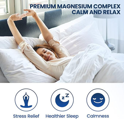 Triple Magnesium Complex Supplement-Liquid Magnesium Glycinate, 500mg with B6 for