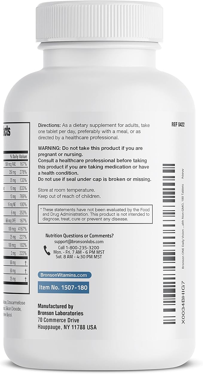 Bronson ONE Daily Vision Complete Eye 180 Tablets