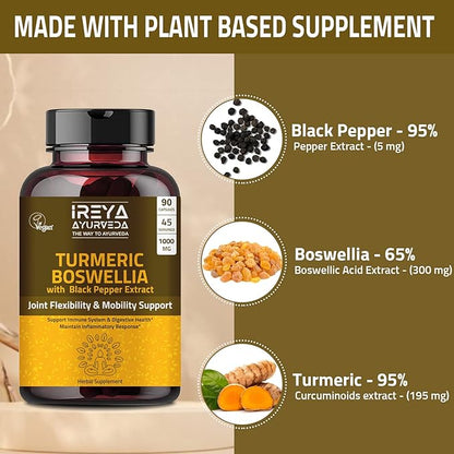 Boswellia Extract Capsules (90 Capsules) 1000 mg 45 Days
