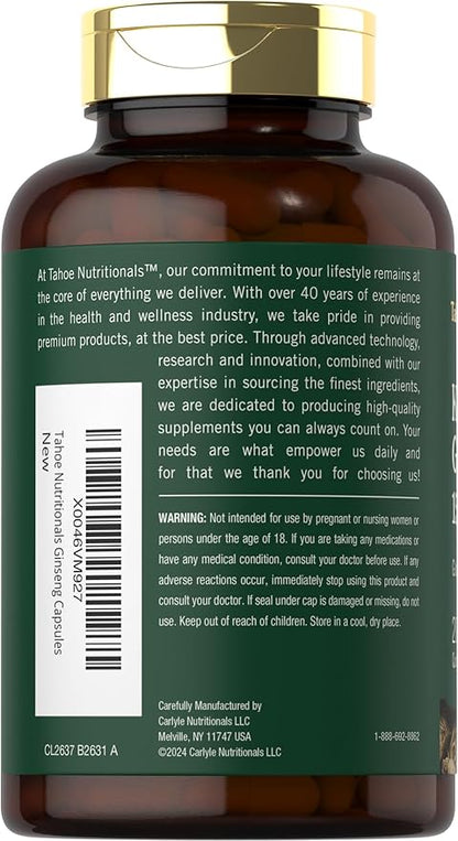 Korean Ginseng Extract Capsules 1500 mg 200 Capsules