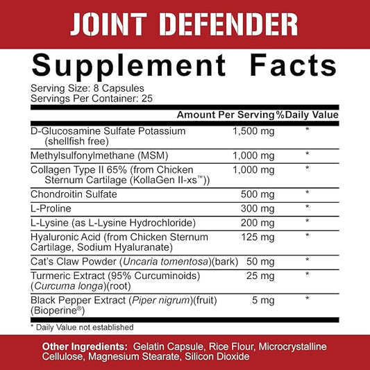 5% Nutrition Rich Piana Joint Defender 200 Capsules, 25 Servings