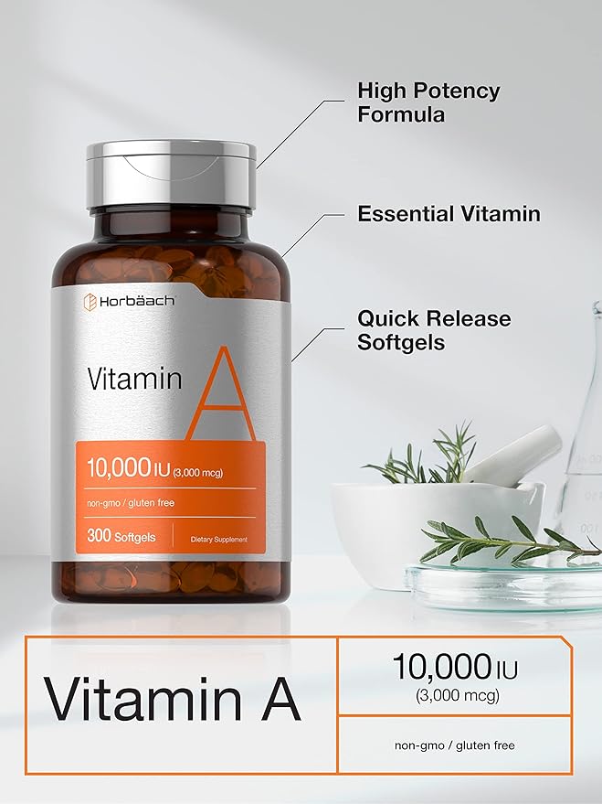 Horbäach Vitamin A 10000 IU Softgels 300 Count