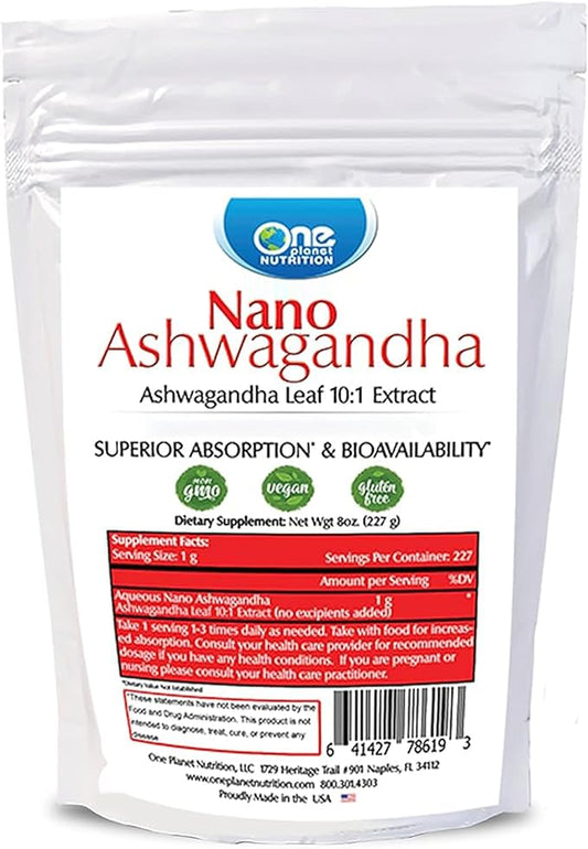 Nano Ashwagandha Leaf, Ashwagandha Leaf 10:1 8oz (227g) (227g)