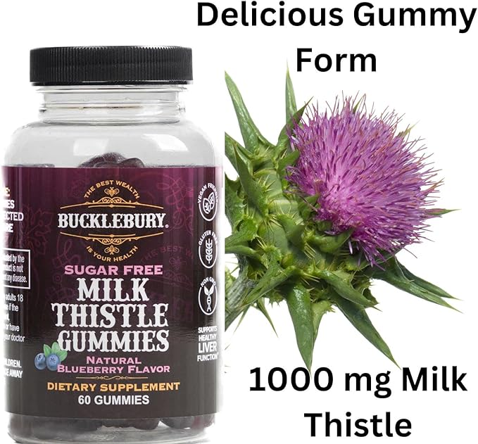 Sugar-Free Milk Thistle Gummies 1,000mg 60 Gummies