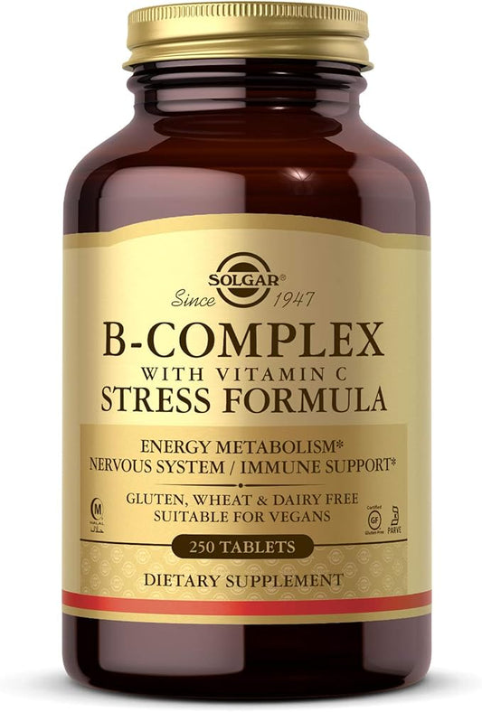Solgar B-Complex with Vitamin C Stress 250 Tablets 125 Servings