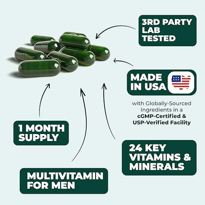 Multivitamin for Men B12, Zinc,