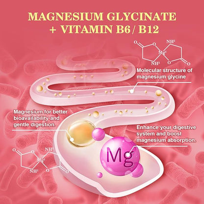 Magnesium Glycinate Gummies, 600Mg Magnesium Supplement Q10, Vitamin, 120 Vegan