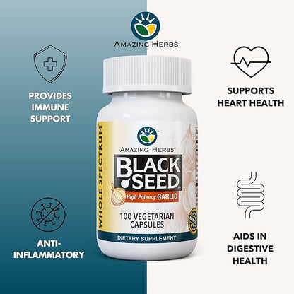 Amazing Herbs Whole Spectrum Black Seed 100 Count