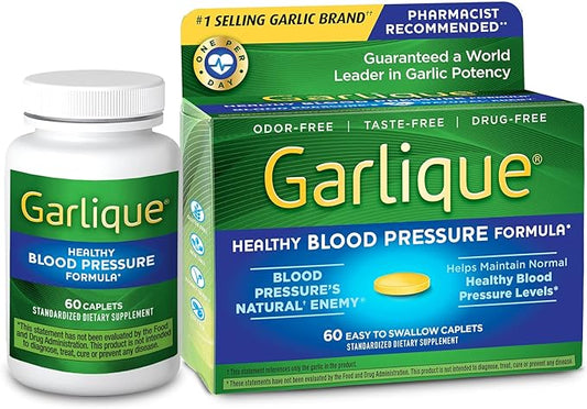 Garlique Garlic Extract Supplement, Healthy Blood 60 Caplets
