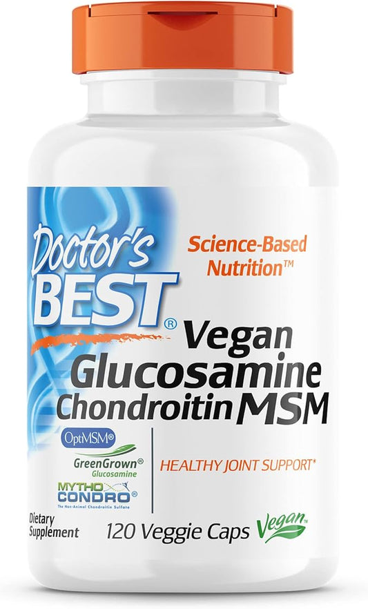 Doctor's Best Vegan Glucosamine Chondroitin MSM, Capsule,120 count