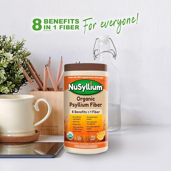 Organic Psyllium Fiber Powder, USDA Organic 72 Servings