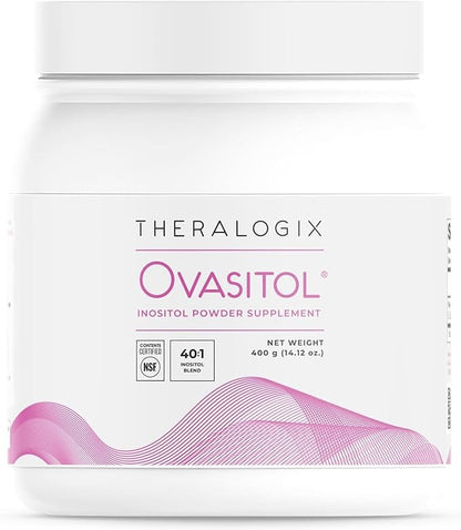 Theralogix Ovasitol Inositol Powder - 90-Day Supply - Myo-Inositol & D-Chiro Inositol for Hormone Balance & Ovarian Function Support* - NSF Certified - 400 g (180 Servings)