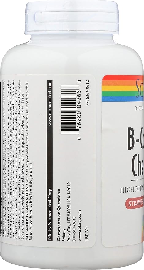 Solaray, High Potency B-Complex Chewable, Natural 50 Chewables