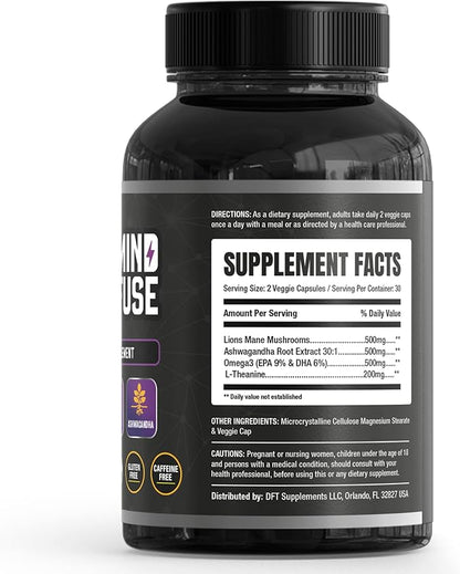 Nootropics Memory Boost Supplement (60 Capsules) 3, L-Theanine