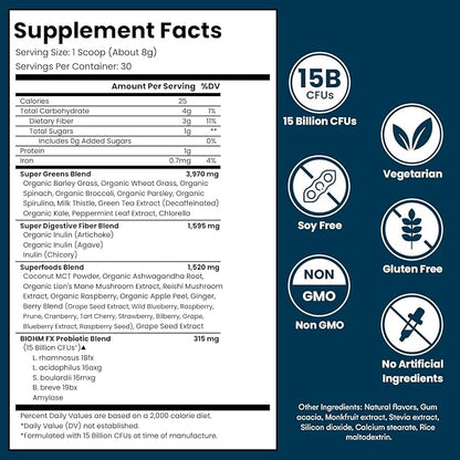 BIOHM Super Greens 34 Superfood (30 Servings)