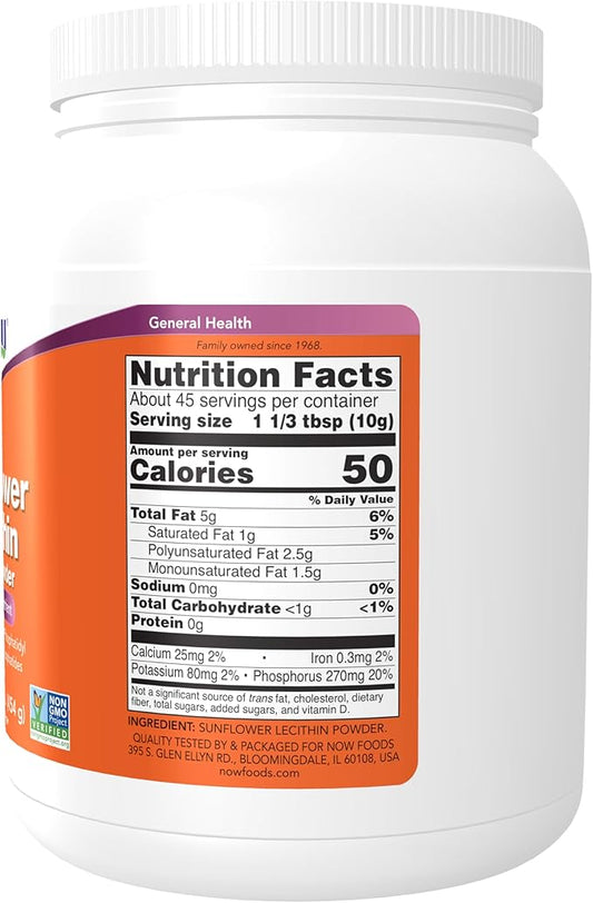 NOW Supplements, Sunflower Lecithin with naturally 1-Pound