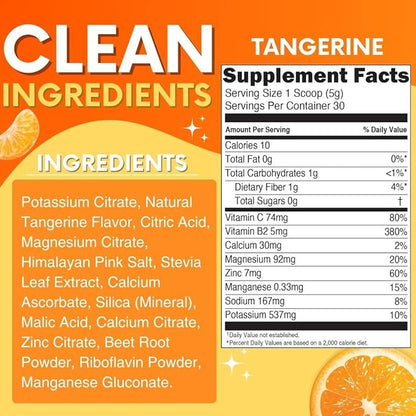 Zero Sugar - Tangerine Electrolytes Powder 30 Servings