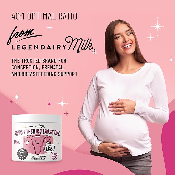 Legendairy Milk Pure Inositol Supplement - Myo Inositol and D-Chiro Inositol Chewable Tablets