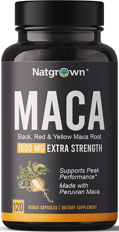 Natgrown Organic Maca Root Powder Capsules 1500 mg
