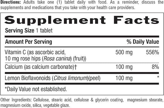 Country Life Vitamin C Buffered with Bioflavonoids, 500mg, 250 Tablets, Certified Gluten Free, Certified Vegan