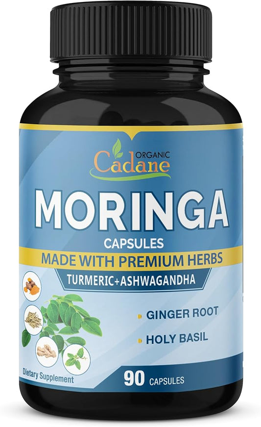 Organic Cadane Moringa Extract Capsules 6450mg, 3 Months 90 Capsules