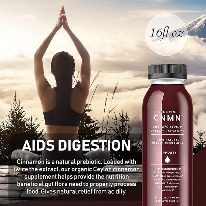 True Vine 3200mg Liquid Ceylon Cinnamon 100% Organic (16 fl