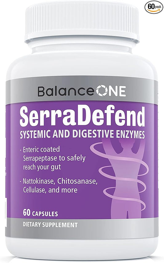 SerraDefend Biofilm Defense, Digestion 60 Capsules, 2 Month