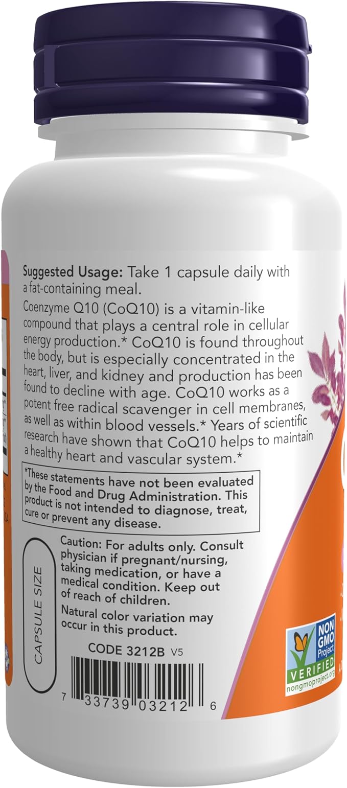 NOW Supplements, CoQ10 100 mg 90 Veg