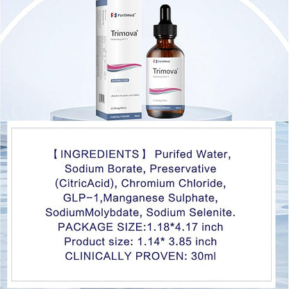 Trimova Drops, Natural Formula Drops, Natural Vitamin for Men & Women, Trimova Boosting Drops (2 Bottle)