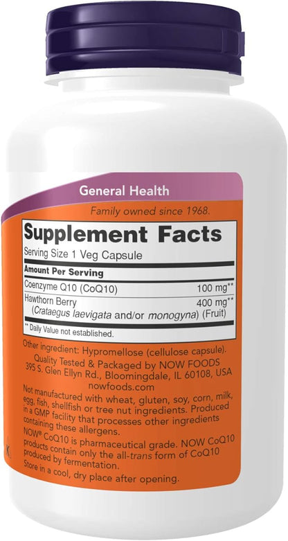 NOW Supplements, CoQ10 100 mg 180 Veg