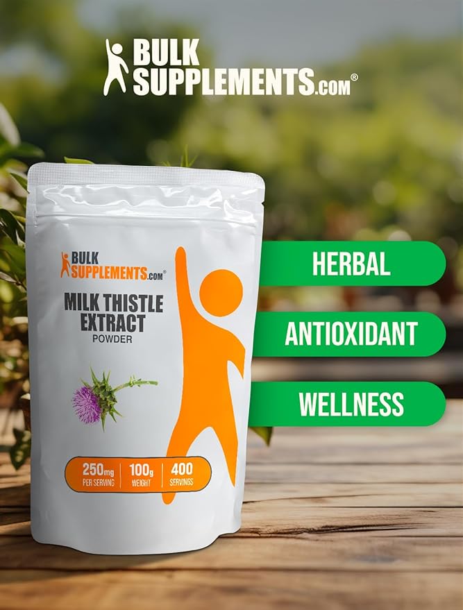 BulkSupplements.com Milk Thistle Extract Powder 250mg per 100g (3.5 (3.5 oz) 1)