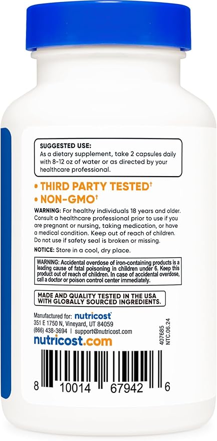 Nutricost Multivitamin with Probiotics 120 Vegetarian Capsules