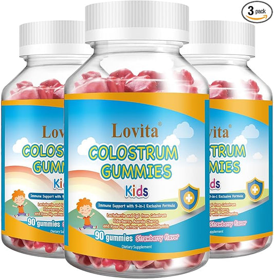 Colostrum Gummies, Easy to Eat 25% 90 Strawberry 3)