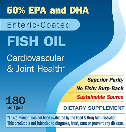 Nature's Way Super Fisol Enteric-Coated Fish 180 Softgels
