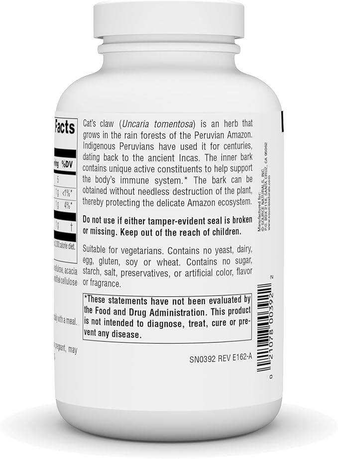 Source Naturals Cat's Claw Bark Una 1000 mg 120 Tablets