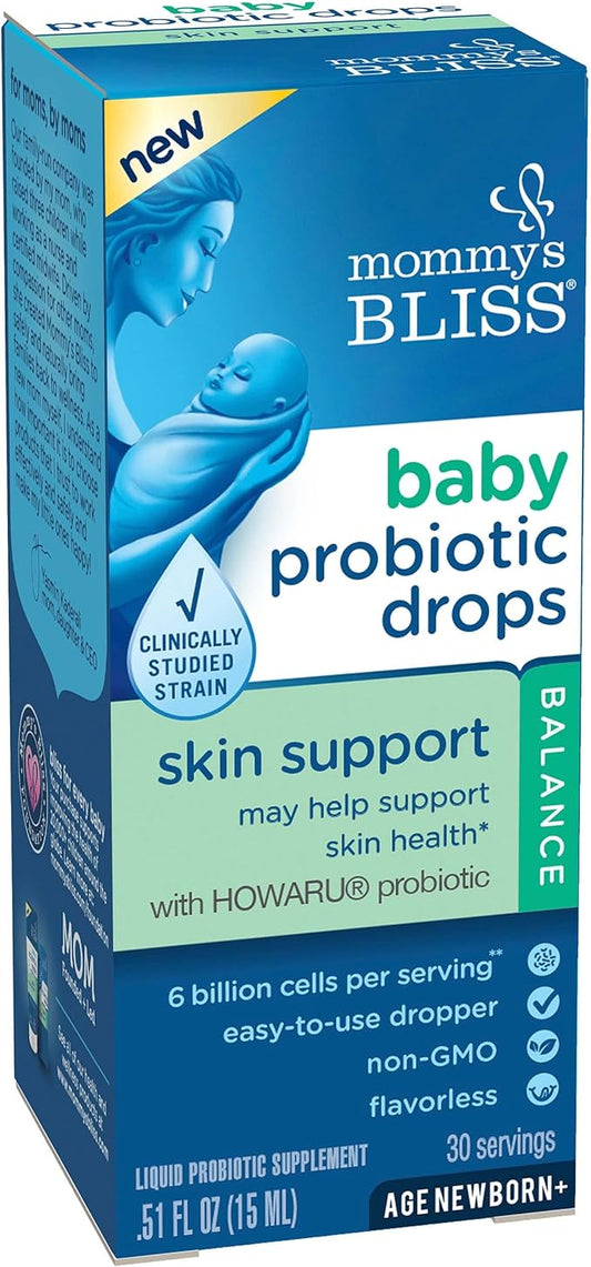 Mommy's Bliss Baby Probiotic Drops Skin 6 Billion 15 ML (30 Servings)