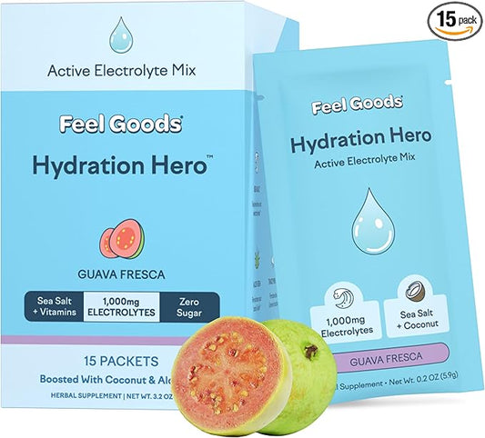 Feel Goods Hydration Hero, 1,000mg Electrolytes B12, Non 15 Count
