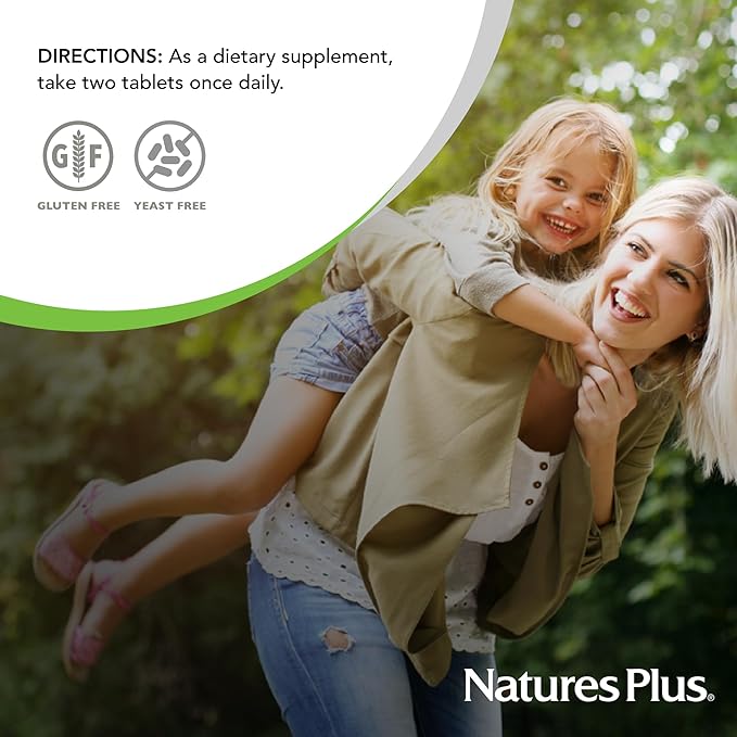 NaturesPlus Women's Ultra Hair Plus, Sustained Release - 60 Tablets - All-Natural Hair Growth Supplement - with Biotin - Promotes Healthy Hair, Skin & Nails - Gluten-Free - 30 Servings