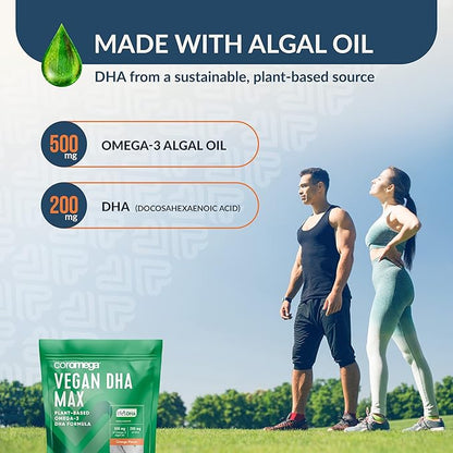 Coromega Vegan DHA, Plant-Based Omega-3 Algal 60 Ct