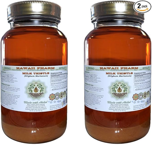 Hawaii Pharm Milk Thistle Alcohol-FREE Liquid 2x32 oz