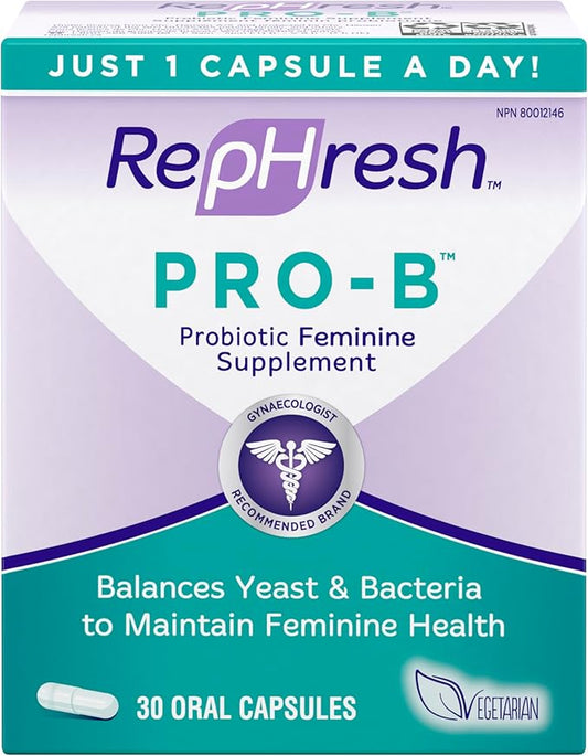 Rephresh Pro-B Probiotic Supplement for Women, 30 Oral 60 Capsules