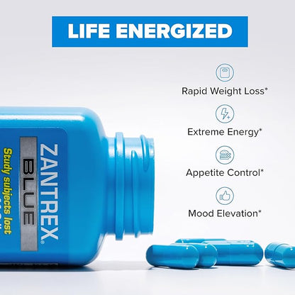 Zantrex Blue - Weight Loss Supplement Pills - Weight Loss Pills - Weightloss Pills - Dietary Supplements for Weight Loss - Lose Weight Supplement - Energy and Weight Loss Pills - 84 Count
