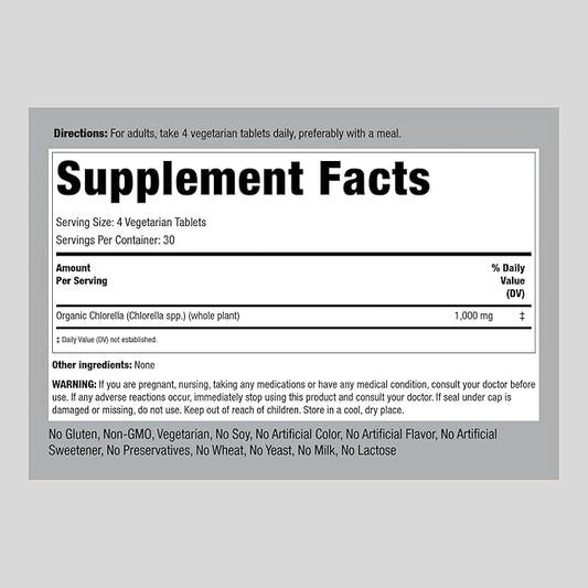 Piping Rock Chlorella 1000mg | 120 Tablets
