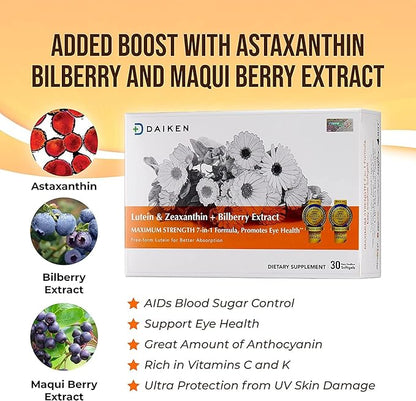 DAIKEN Lutein 10 mg Zeaxanthin 2 30 Softgels 2)