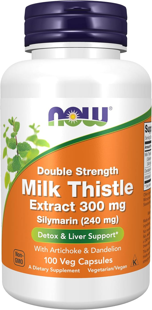 NOW Supplements, Silymarin Milk Thistle Extract 300 mg 100 Veg