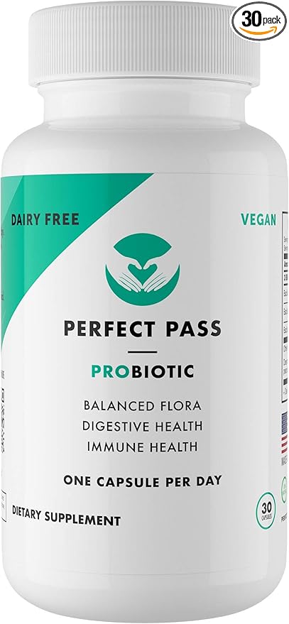 Probiotic, Natural Bacillus Spore Human Strains with 100% Survival Rate Through Stomach Acid and Bile for Gut and Digestive Wellness, Vegetarian, 30 Capsules