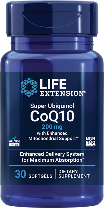Life Extension Super Ubiquinol CoQ10 200 mg, 30 Softgels