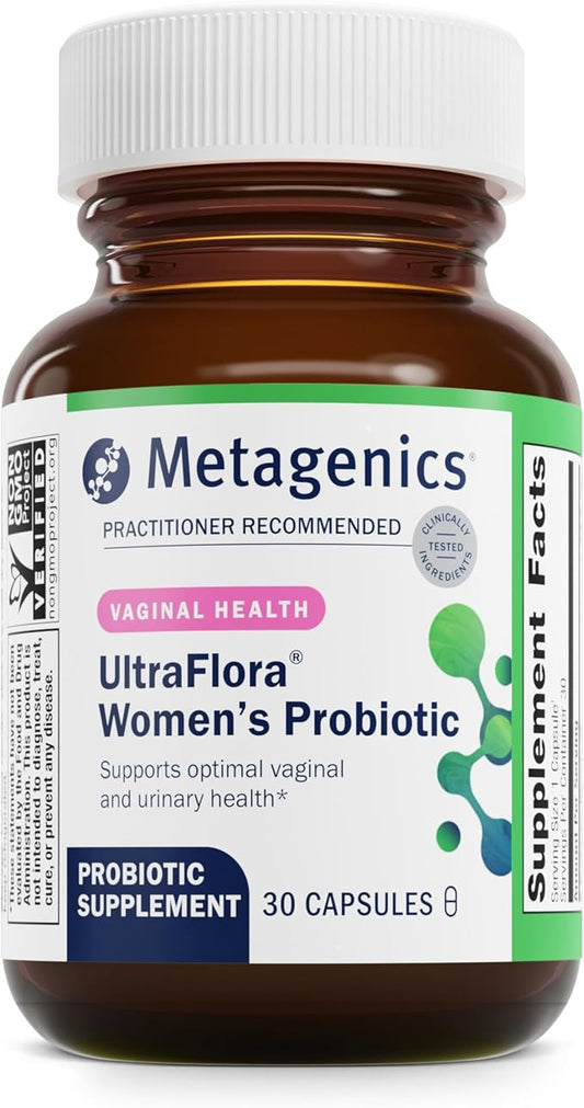 Metagenics UltraFlora Women's Probiotics for Vaginal Health GR-1 reuteri RC-14 - 30 Count