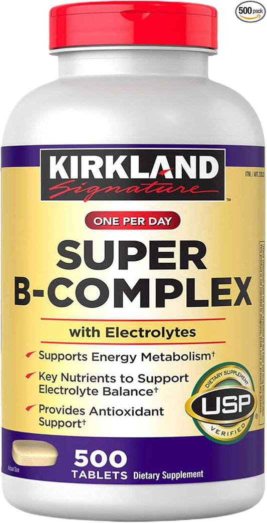 Kirk-Land Signature Super B-Complex with Electrolytes, 500 Tablets 8 B 500 Days
