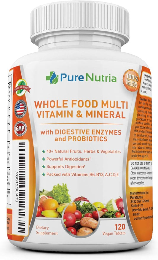 Whole Food MultiVitamin and Minerals 120 Multivitamins